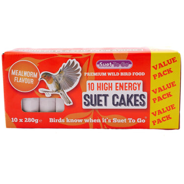 Suet To Go - Mealworm Suet Cakes, 10pcs Box
